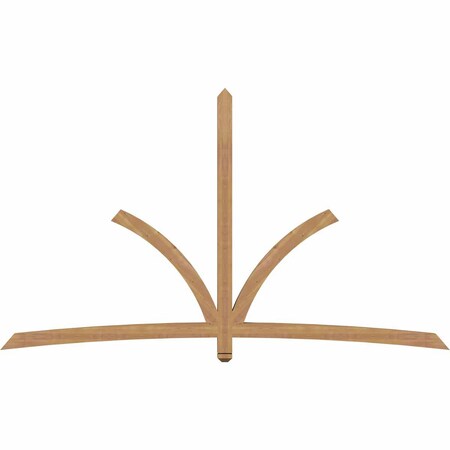Ekena Millwork Davenport Timber Gable Bracket, Western Red Cedar, 108"W x 63"H x 3 1/2"D x 3 1/2"F, 14/12 Pitch GBW108X63X0404DAV00SWR